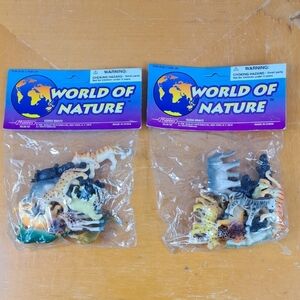 Vintage 1998 World of Nature Manley Toys collectible plastic jungle animals